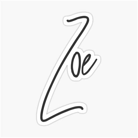 Zoe Name Handwriting Sticker For Sale By Lucabeardesigns Redbubble
