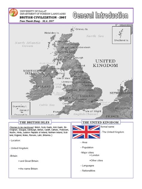 British Civilization Tests United Kingdom Scotland