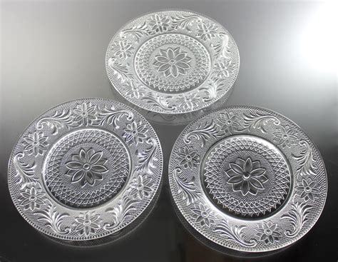 Indiana Glass Luncheon Plates Sandwich Clear Depression Glass