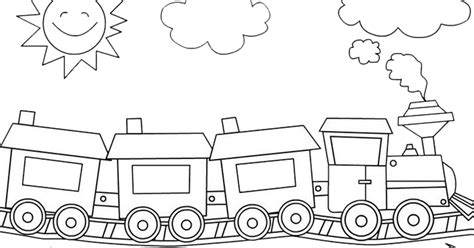 Gambar Mewarnai Gambar Kereta Api Untuk Anak
