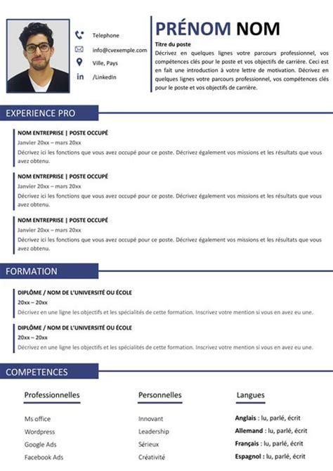 Vezi aici model cv 2021. Modèle de CV Doc Word en 2021 | Modèle cv gratuit, Modèle cv, Exemple cv