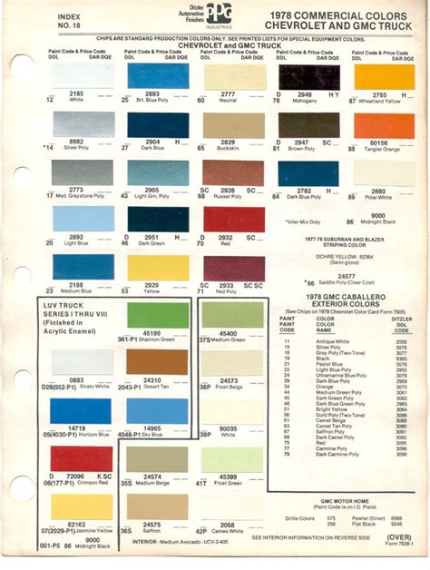 Paint Chips 1978 Gmc Chevy Truck Chevy Trucks Chevy Chevy Luv