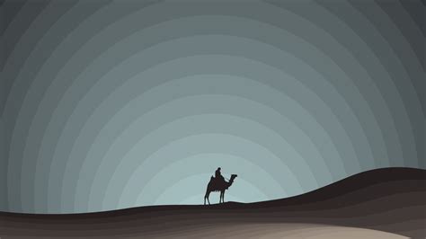 Desktop Wallpaper Minimalist Desert Night