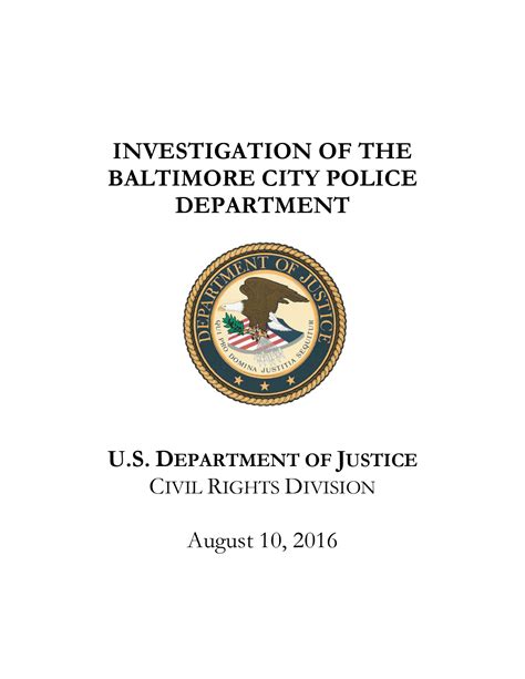 Investigation Of The Baltimore Police Department Original Document ©berndpulchorg Above