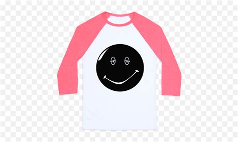 Dazed And Confused Stoner Smiley Face Baseball Tee Either Emoji