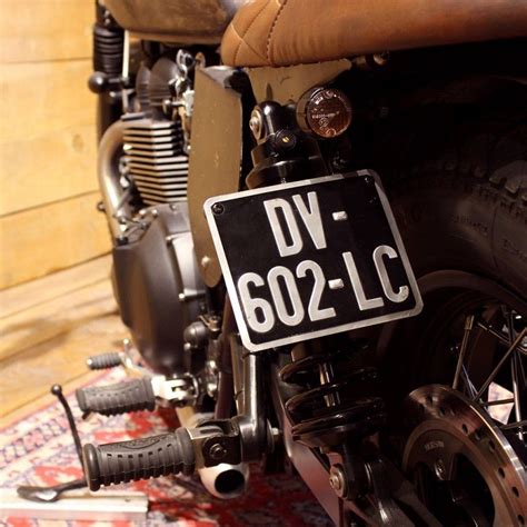 So i have a friend with the bike reg cu8. Side license plate support for Triumph Bonneville ...