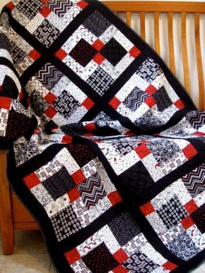 Creative Expressions Red And Black Modern Quilt Blocks Big Block Quilts