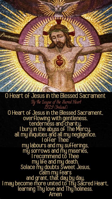O Heart Of Jesus In The Blessed Sacramentby The League Of The Sacred