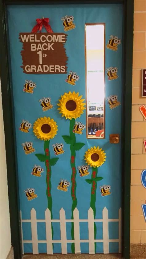 Bee And Sunflower Theme Door Decoration For Back To School