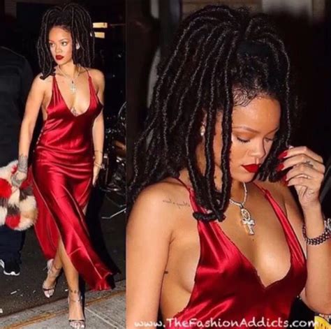 Slayage Rihanna Style Rihanna Red Slip Dress