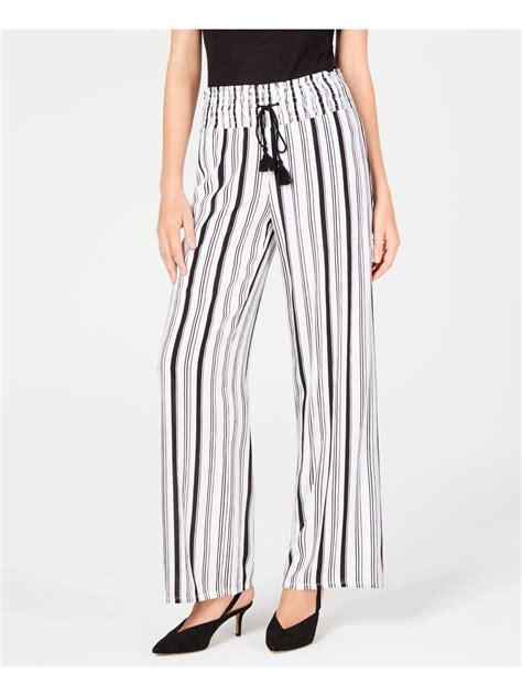Inc Womens Black Striped Pants Size M 732996285719 Ebay