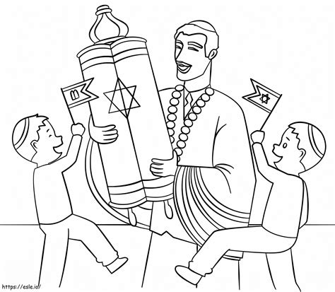 Printable Simchat Torah Coloring Page