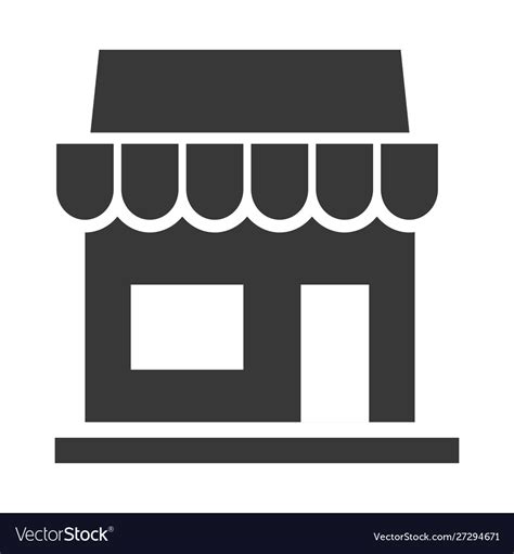 Store Black Icon Shop And Retail Symbol Royalty Free Vector