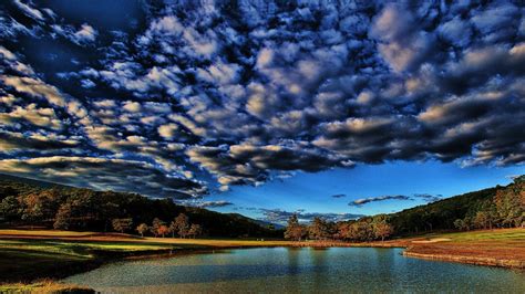 Beautiful Sky Beautiful Clouds Lake Landscape 1920 ×