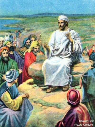 Matthew Bible Pictures Jesus Preaching To The People