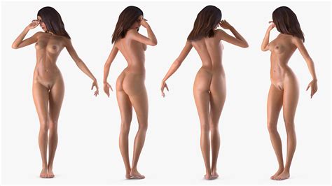 Nude Woman Standing Pose D Model Ds Blend C D Fbx Ma Obj