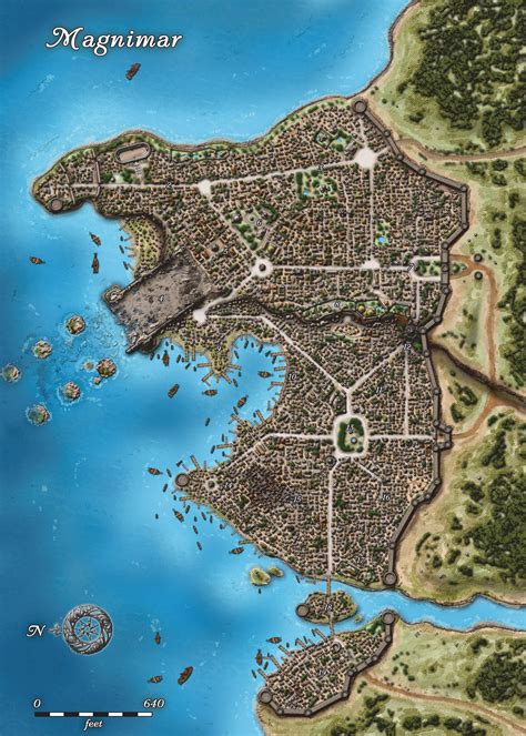Magnimar Fantasy City Map Fantasy World Map Fantasy City