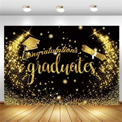 Graduation Photo Backdrop Party Decorations Class Of 2023 Black And
