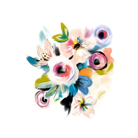 Watercolor Floral Design Stock Illustration Illustration Of Colorful