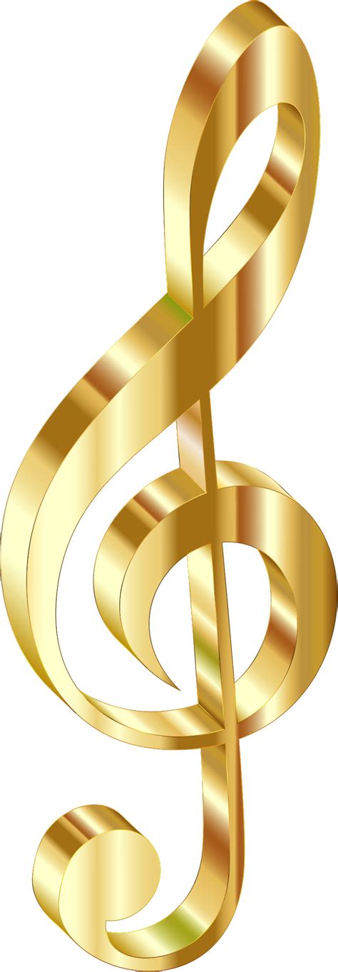 Download Royalty Free Library Gold Pencil And In Color Gold Music