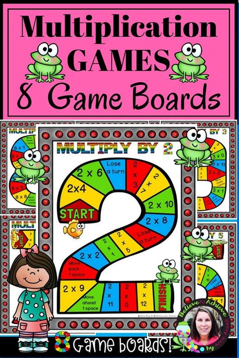 Multiplication Games 8 Game Boards Multiplication Games
