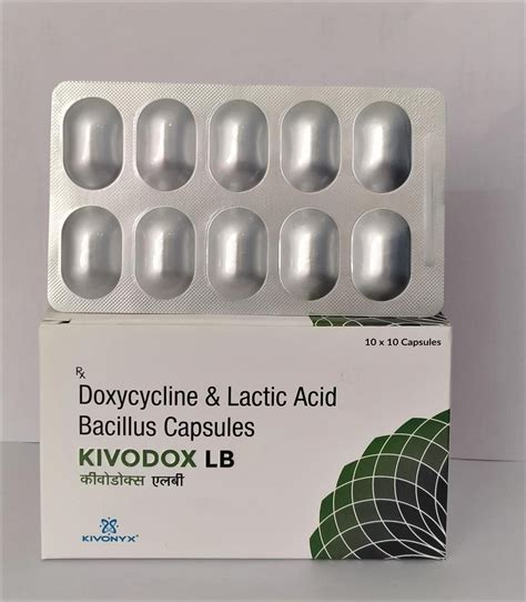 Kivodox Lb Doxycycline Lactic Acid Bacillus Capsules 10x10 Alu Alu