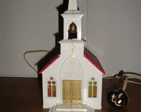 Vintage Lighted Church Christmas Decoration Etsy
