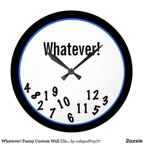 Whatever Funny Custom Wall Clock Wall Clock Clock Custom Wall Clocks