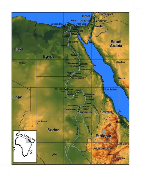 Physical Map Of Egypt Ancient Egypt Maps It Is The Ch