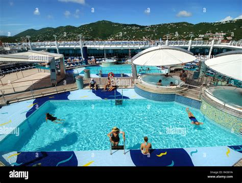 The Pool Deck On Royal Caribbeans Adventure Of The Seas Cruise Ship