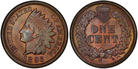 Images Of Indian Cent 1893 1c Bn Pcgs Coinfacts