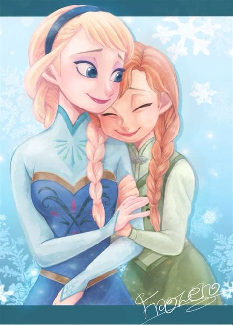 Elsa And Anna Hugging Fan Art Frozen Disney Pinterest Fans Art