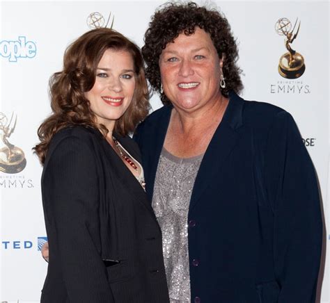 glee star dot marie jones marries girlfriend bridgett casteen celebrity news digital spy