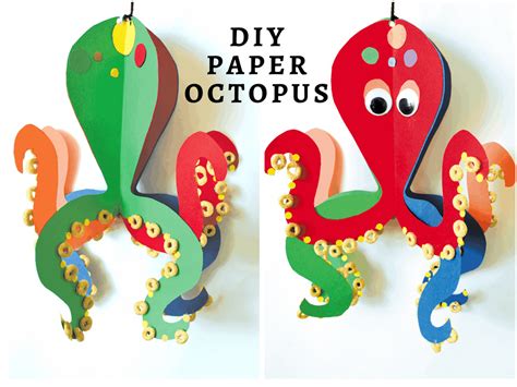 How To Make A Paper Octopus Diy Kids Crafts Raising World Children