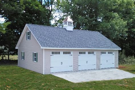 The 20x22 board and batten garage, in the slider to the left, is a popular choice for those seeking a rustic country look. Detached Attic Three Car Garage Prices | Free Plans