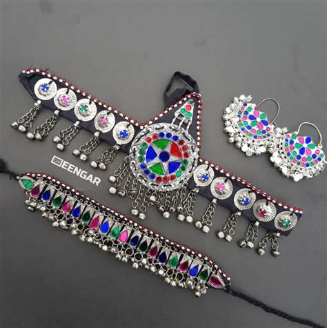 Silver Coin Afghan Jewelry Set Seengar Fashion