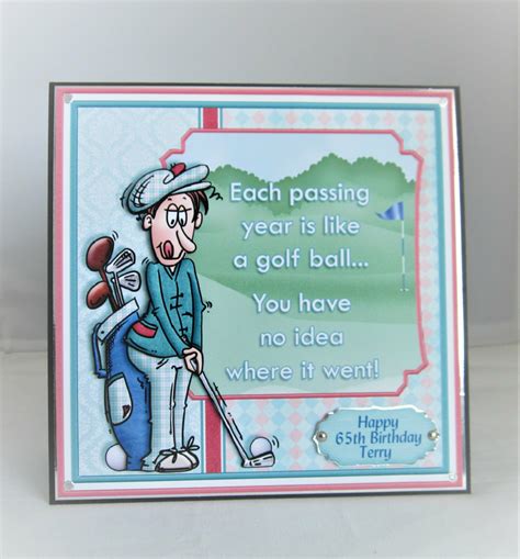 Handmade 3d Birthday Card Golfer Masculine Birthday Card Happy