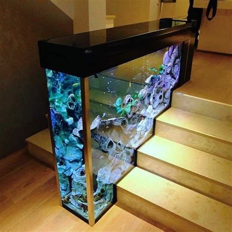 Staircase Fish Tank House Design Home Remodeling Aquarium Design