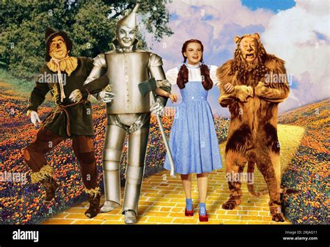 Thr Wizard Of Oz 1939 M Film With From Left Ray Bolger As The