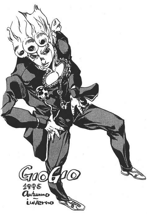 In each volume of jojo's bizarre adventure, the end of a chapter often includes a unique illustration drawn by hirohiko araki. Araki Doodles - Part 5 - Vento Aureo | Jojo's bizarre ...