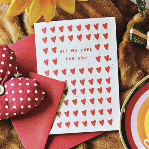 Plantable Valentines Day Or Anniversary Heart Card By Summer Lane