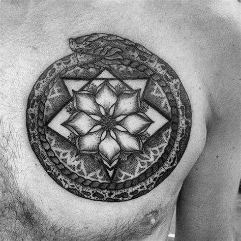 75 Ouroboros Tattoo Designs For Men Circular Ink Ideas Mystic Symbols
