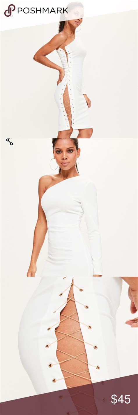 Missguided • White Crepe One Shoulder Midi Dress Midi Dress Dresses