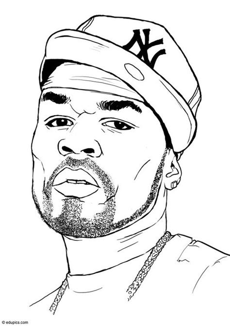 Coloringanddrawings.com provides you with the opportunity to color or print your gangster 50 cent drawing online for free. Coloring page 50 Cent | Desenhos de rostos, Desenhos ...
