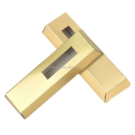 Gold Bar Luxury Custom Cardboard T Packaging Box With Clear Pvc