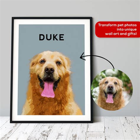 Personalized Dog Poster Personalized Pet Print Custom Dog Etsy
