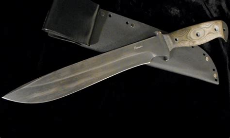 Dawson Knives Custom Raider Bowie Fighting Knife Black Cerakoteblack