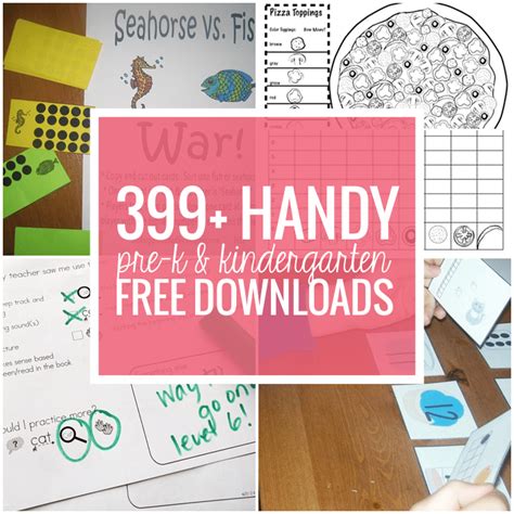 399 Pre K And Kindergarten Free Downloads And Teacher Printables