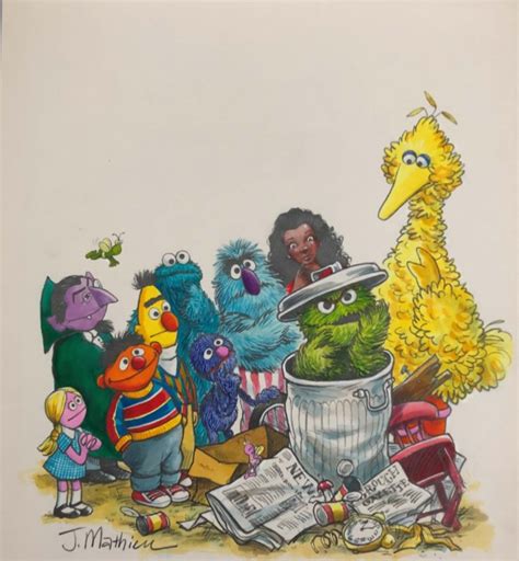 Sesame Street Group In Paul Bussolinis Sesame Street Muppets Comic