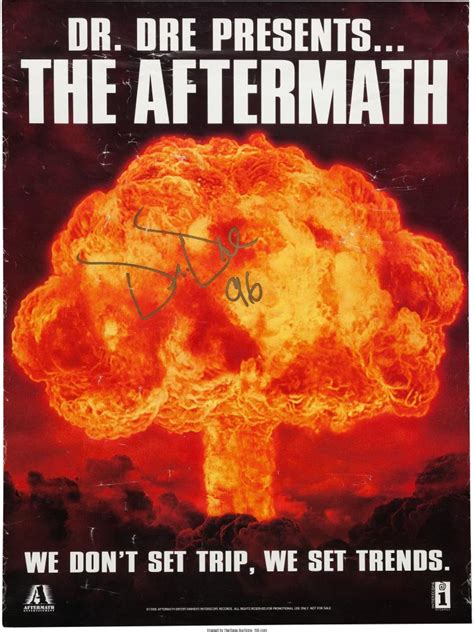 Sold Price Dr Dre Signed The Aftermath Poster 1996 A Record Store Promotional Poster Fo
